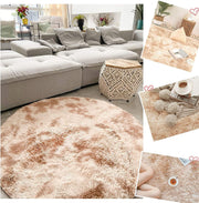 Rainbow Round Abstract Modern Soft Area Rug Grey