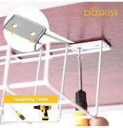 2-Pack White Under-Desk Metal Cable Trays – 16 Inch