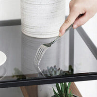 Modern Glass Bedside Table with Drawer & Lower Shelf