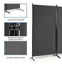 3-Panel Wood & Steel Folding Privacy Screen – 4 Colours