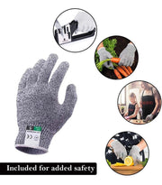 4-Stage Knife & Scissor Sharpener with Protective Glove