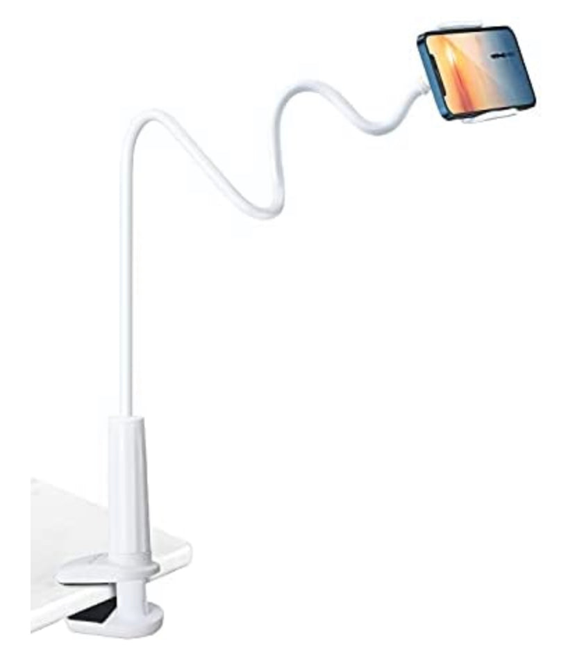Phone Holder Bed Gooseneck Mount - Cell Phone Clamp Clip for Desk