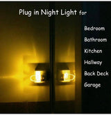 2 Pack LED Night Light Lamp with Dusk to Dawn Light Sensor (Yellow)