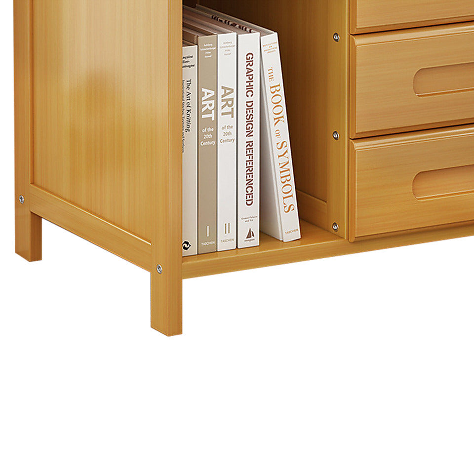 Bamboo Bedside Table – Natural Wood
