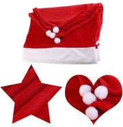 4-Pack Santa Hat Christmas Dining Chair Covers