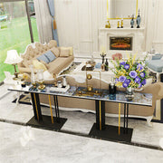 Blue Galaxy Marble Console Table