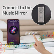Vanity Smart Mirror with Lights Bluetooth Speaker USB Power Charging Large Hollywood Lighted Mirror with 18 Dimming LED Bulbs for Tabletop/Wall-Mounted