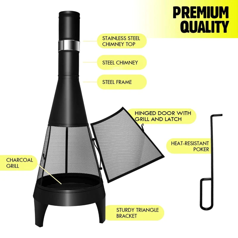 126 cm Outdoor Chiminea Fire Pit