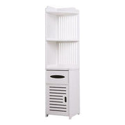 Reversible Bathroom Side Cabinet with Roll Holder & Shelves
