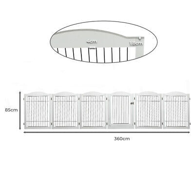 6-Panel Foldable Indoor Pet Playpen – White