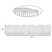 6-Panel Foldable Indoor Pet Playpen – White