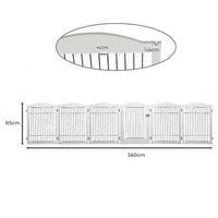 6-Panel Foldable Indoor Pet Playpen – White