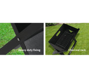 Compact Fold-Flat Portable Charcoal BBQ Grill
