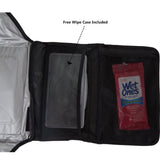 Portable Baby Changing Pad Diaper Bag Mat & Foldable Travel Changing Station with Bonus Wipe Case, Black