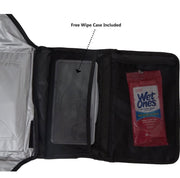 Portable Baby Changing Pad Diaper Bag Mat & Foldable Travel Changing Station with Bonus Wipe Case, Black