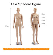 175cm Full-Body Female Display Mannequin with Metal Base