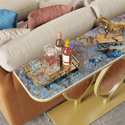 Gold-Leaf Console Table with Storage