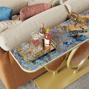 Gold-Leaf Console Table with Storage