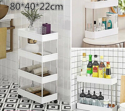4-Tier Slim Rolling Storage Trolley