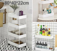 4-Tier Slim Rolling Storage Trolley