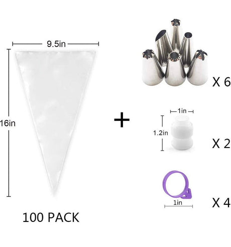 156-in-1 Baking Accessories with Cake Turntable Stand
