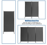3-Panel Wood & Steel Folding Privacy Screen – 4 Colours