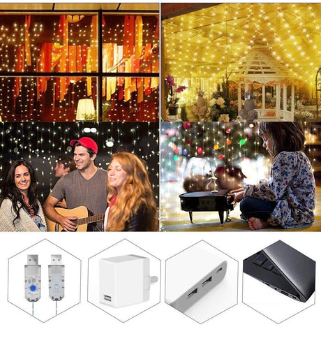 Fairy Curtain Lights 300 LED