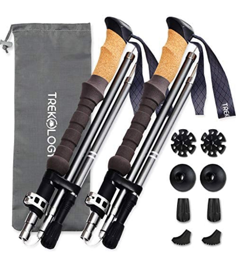 Collapsible Walking Stick, Folding Hiking Poles, Trekking Poles for Hiking Stick Nordic Walking Poles Trekking Poles Kids Folding Walking Stick Trekking Poles Ultra Light TREKOLOGY Trek Z-Cork Seniors