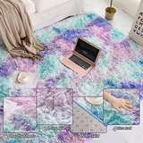 Soft  Fluffy Rugs Anti-Skid Shaggy Area Rug Tie-dye Carpet Floor Mat Dining Room