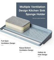 Suction-Mounted Sink Organiser & Draining Tray – Grey
