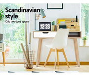 Home Office Computer Desk, Study Desk for Students Bedroom, Console Table, Wooden Table with Storage