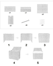 Divided Foldable Handwoven Laundry Hamper