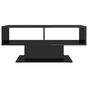 High-Gloss Black Coffee Table – 103.5 × 50 cm
