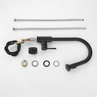 Matte Black Brass Pull-Out Kitchen Mixer Tap