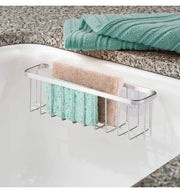 Suction-Mounted Metal Sink Caddy – Silver