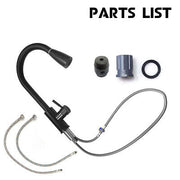 Kitchen Mixer Tap Pull Out Black Sink Laundry Faucet Brass 2-Mode Spray Swivel