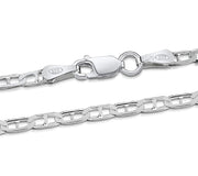 Amberta 60 cm 925 Sterling Silver Anchor Chain Necklace