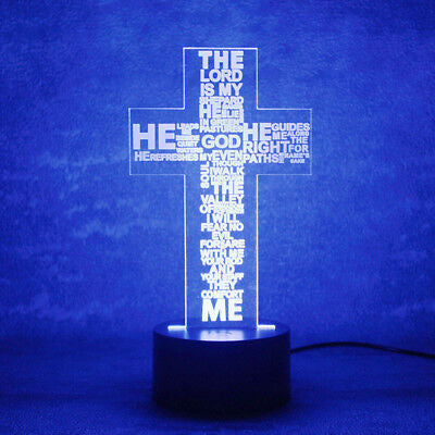 7-Colour Acrylic Crucifix LED Night Light