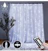 Curtain String Lights with Remote, LT 300 LEDs Window Curtain Fairy Lights 8 Modes 9.8ftx9.8ft USB Powered Fairy Lights for Party Bedroom Wall, Christmas Wedding Party Home Garden Outdoor Indoor Wall Decorations(Cool White)