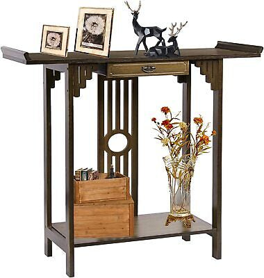Vintage Wooden Console Table with Drawer