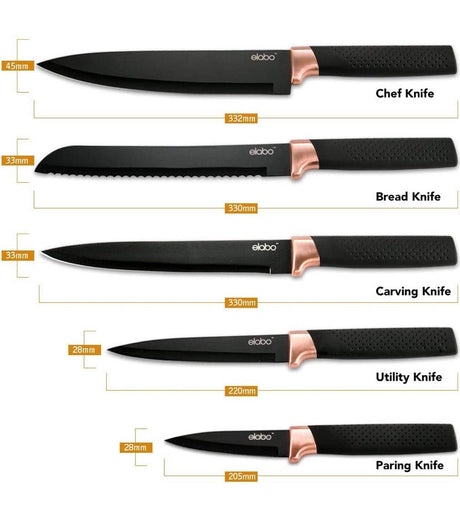 Stainless Steel Kitchen Knife Set-5pcs