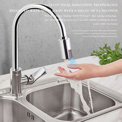 Touchless Motion-Sensor Faucet Adapter – USB Rechargeable