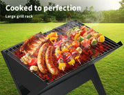 Compact Fold-Flat Portable Charcoal BBQ Grill