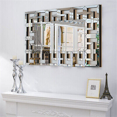 Bevelled Geometric Wall Mirror – Vertical or Horizontal
