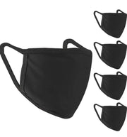 Reusable Two-Layer Cotton Fabric Face Masks – 5 Pack