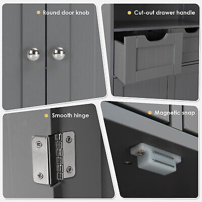 Freestanding Bathroom Storage Cabinet with Adjustable Drawers