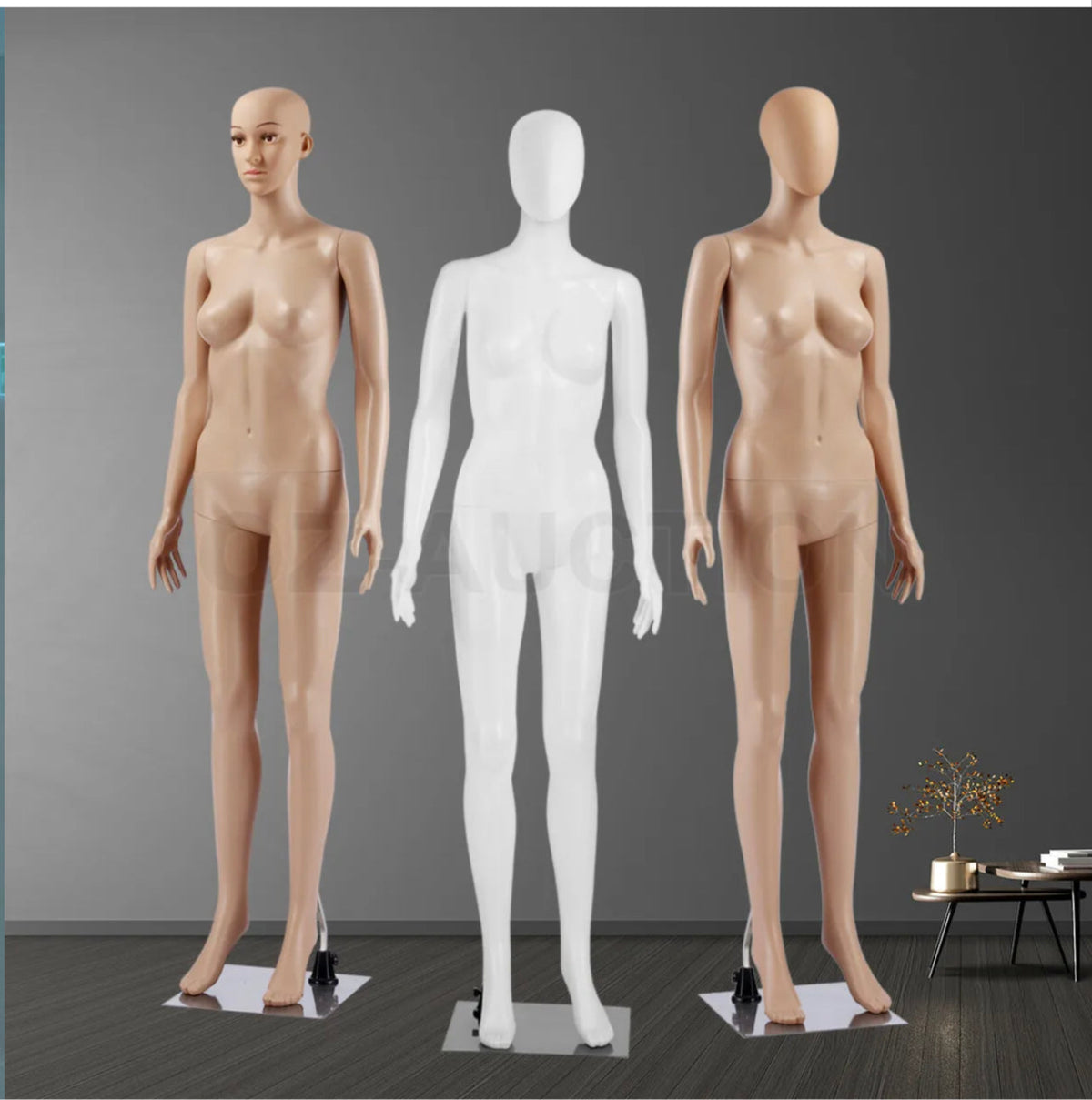 175cm Full-Body Female Display Mannequin with Metal Base