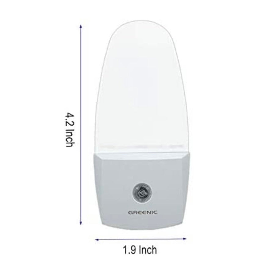 2 Pack LED Night Light Lamp with Dusk to Dawn Light Sensor (Yellow)