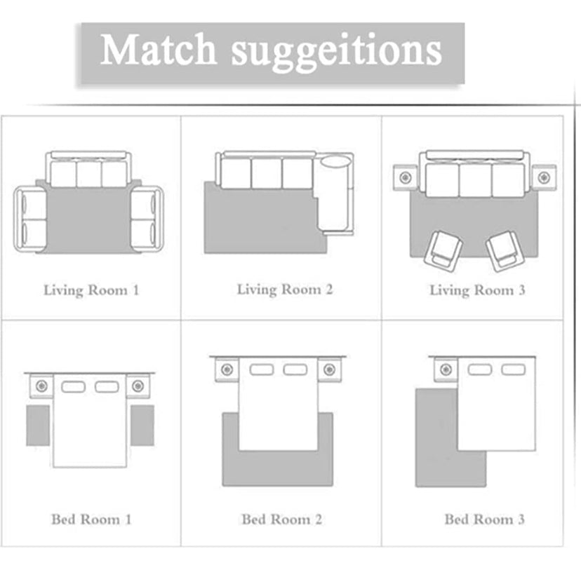 Rainlin Soft Fluffy Modern Living Room Area Rug