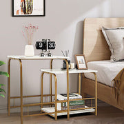 Faux-Marble Nesting End Tables – Set of 2